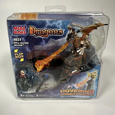 VHTF NOS Mega Bloks Dragons Metal Age  Hovering Combat Magic Dragon  9831 • $61.34