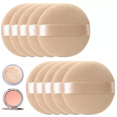 5 Pack Powder Puff Cosmetic Makeup Face Sponges Beauty Foundation Compact • £2.39