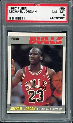 @ 1987 Fleer Michael Jordan PSA 8 #59 • $399.99