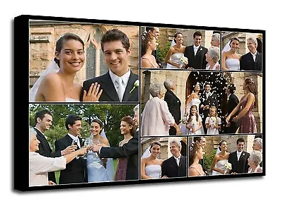 Personalised Photo Collage Canvas Printed - Ready To Hang - 7 Photos F106 • £14.99