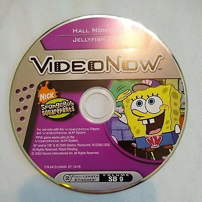 VIDEO NOW Disc SpongeBob XP SYSTEM SB 9 Hall Monitor Jellyfish Jam No Box • $6.99