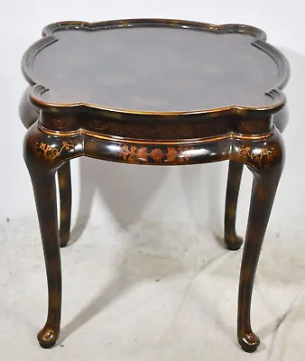 Maitland Smith Lacquered Chinoiserie Hand Painted Occasional Table Side Table • $799