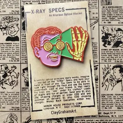 $13.99 • Buy Protect Ya Specs Psychedelic Variant Enamel Pin Clay Graham X-ray Glasses