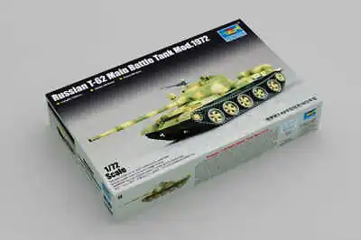 TRUMPETER 07147 1:72 Russian T-62 Main Battle Tank 1972 Plastic Model Kit • $18.81