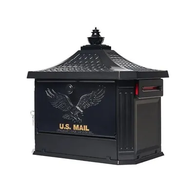 Gibraltar Hamilton Premium Large Locking Aluminum Post Mount Mailbox BLACK. New • $70