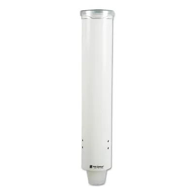 San Jamar C4160WH Small Pull-Type Water Cup Dispenser For 5 Oz Cups - White New • $19