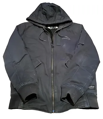 Quiksilver Black Padded Jacket Hoodie (M) Full Zip Outdoors Outerwear (K2) Coat • £21.99