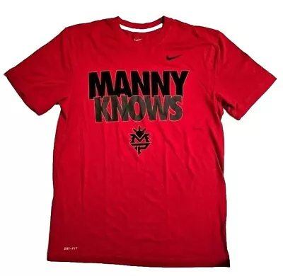 Vintage Manny Knows Pacquiao Pac-Man Nike Dri Fit T-Shirt Men’s Size M New • $35.99