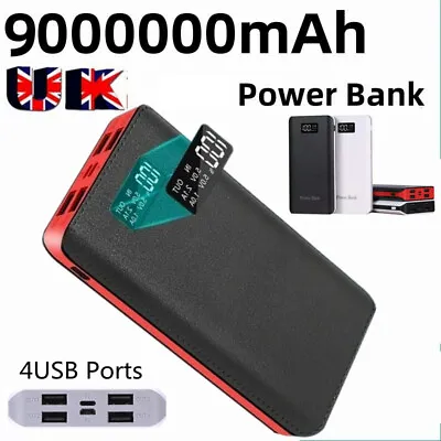 9000000mAh Power Bank Fast Charger Battery Pack Portable 4 USB For Mobile Phone • £6.79