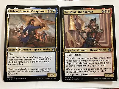 MTG MISPRINT Tobias Doomed Conqueror & Tor Wauki The Younger (Double Ink Error) • $4.59