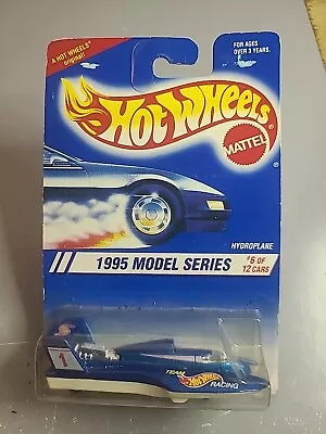 1995 Mattel Hot Wheels Model Series #6 Of 12 Cars Hydroplane Blue & White • $5