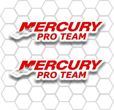 Mercury White Pro-Team Fishing Graphics Marine Decals Professional Vinyl • $5.25