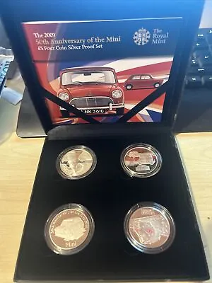 2009 Silver Proof 50th Anniversary Of The Mini £5 Coin Set (14586) • £229.99