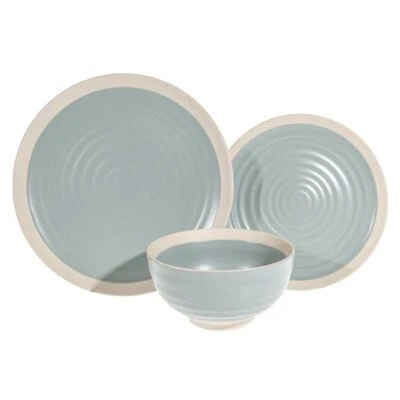 $64.95 • Buy Jamie Oliver - Ripple Matt Glaze 12 Piece Dinner Set Blue
