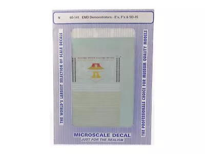 Microscale 60-141 N EMD E F & SD-45 Demonstrators Waterslide Decal Sheet • $4.99