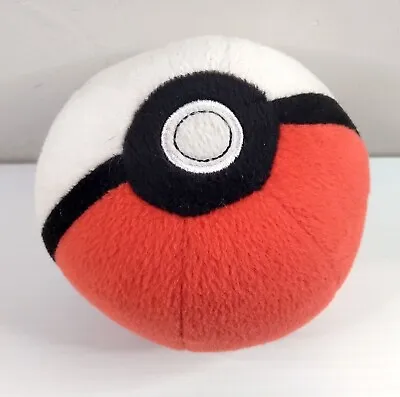 Genuine NINTENDO Pokemon Pokeball Red & White Toy Stuffed Plush Ball TAKARA TOMY • $29.95