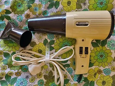 Vintage Sanyo Electric Hair Dryer Model HD6600 240V  1000W VGC • $49