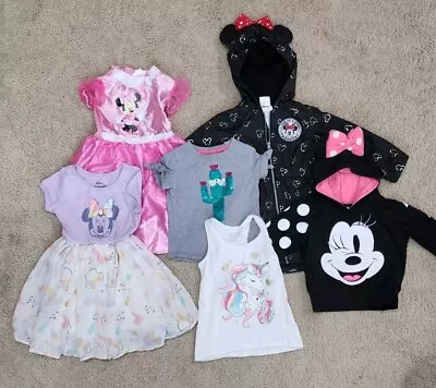 Girl's Disney Clothes Minnie Mouse Shirts Hoodie Dresses Raincoat Size 3 • $15