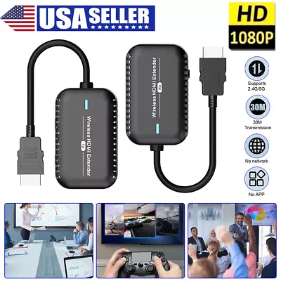 4K Wireless HDMI Display Video Transmitter Receiver Extender For Camera PC To TV • $51.95