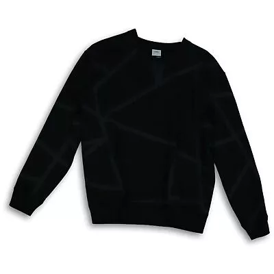 Zara Mens Black Long Sleeve Crew Neck Knitted Pullover Sweater Size Small • $19.99