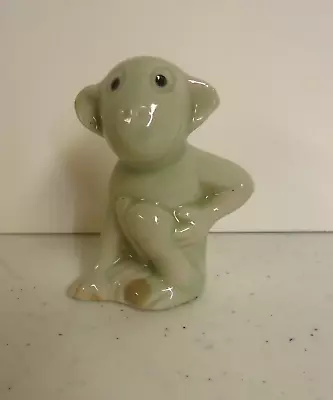 Vintage Pale Green Monkey Miniature Porcelain Figurine Japan • $7.99