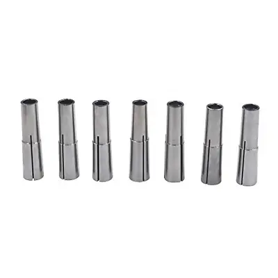 7Pcs #2 Morse Taper Collet Set 1/8  - 1/2  2MT MT2 3/16 1/4 3/8 Round Chuck • $46.45