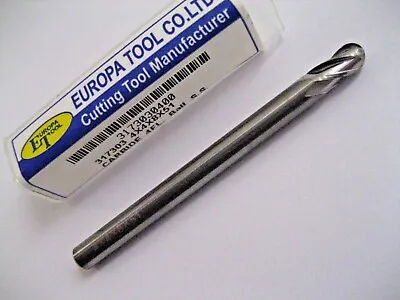 4mm CARBIDE BALL NOSED END MILL 4 FLUTED 3173030400 EUROPA TOOL 109 • £5.49