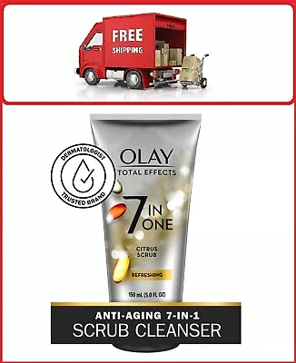 Olay Total Effects Face Wash 7 In 1 Refreshing Citrus Scrub 5 Fl Oz • $12.11