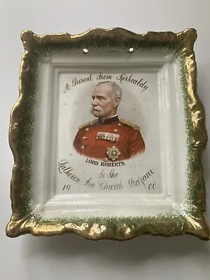 Antique Ceramic  Commemorative Wall Plaque Lord Roberts 1st Earl • £16