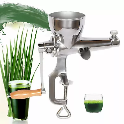 Manual Wheatgrass Juicer Fruit Vegetable Juice Extractor Hand Press Stainless • $36.10