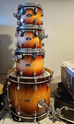 PDP PACIFIC By DW LXE 5-Piece Birdseye Maple Exotic Tobacco Burst Drums • $1150