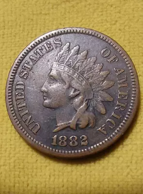 1882 - One Cent -  Indian Head   - USA - Copper Coin • £19.99