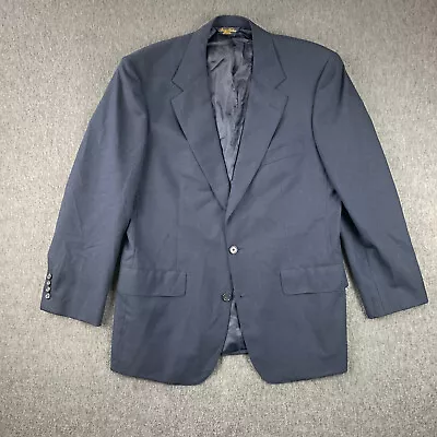 Brooks Brothers Makers Brooksease Blazer Jacket Mens 42R Blue Two Button VTG • $25.99