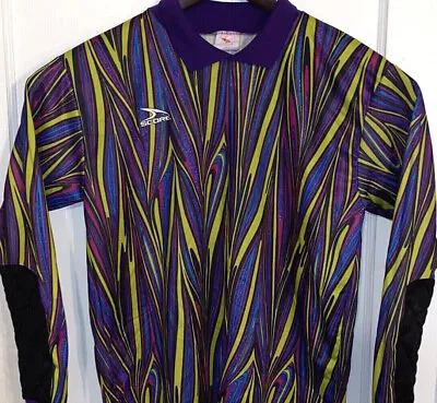 Vtg SCORE Soccer Goalie Jersey USA MADE 90's Goalkeeper COLORFUL SHIRT Padded • $20