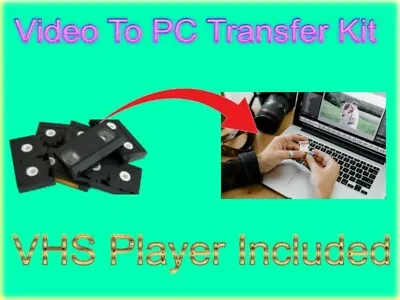 £75 • Buy VHS Video Player / Recorder Kit - Convert Copy VHS Tape To DVD, PC + VCR PLAYER!