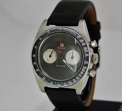 Chronograph TISSOT Seastar Lemania 1277 Hand Winding Serviced Needs Dial 1969 • $665.31