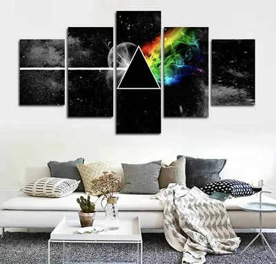 Pink Floyd Art 5 Piece Printed Canvas Painting For Living Room Home Decor • $24.65