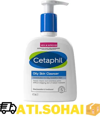 Cetaphil Oily Skin Cleanser 473ml Face Wash For Combination To Oily Sensitive • £16.28