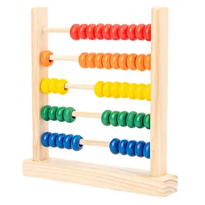 Wooden Abacus Educational Counting Frames Toy 50 Beads Math Tool Montessori • $9.83