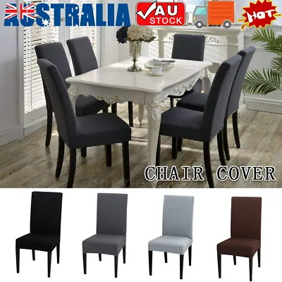 $4.50 • Buy 1-8X Dining Chair Covers Spandex Cover Stretch Washable Wedding Banquet Party AU