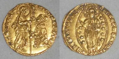 Nice 1400-13 Gold Coin Venice Italy Ducat Or Zecchino Michele Steno Fr. 1230 XF+ • $1177