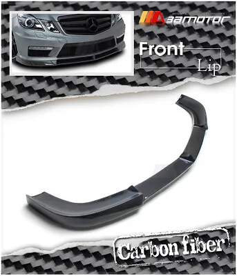 Carbon Fiber V Front Lip Spoiler Fits Mercedes W212 E-Class E350 E550 AMG Bumper • $549.99