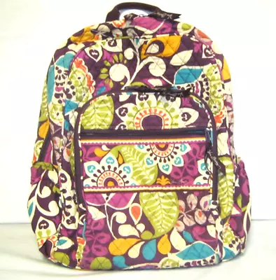 Vera Bradley Large PLUM CRAZY Backpack 16 X 12 X 6 GUC • $29.99