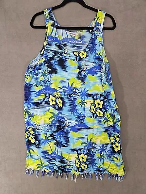 Cabana Life Plus 1X Dress Swim Cover Up Tunic UPF Summer Beach Coastal Tassels  • $23.75