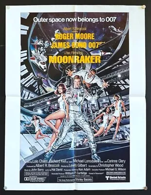 Moonraker Original Movie Poster Roger Moore James Bond 1979  *Hollywood Posters* • $125