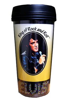 Elvis Presley Travel Coffee Mug Tumbler 16 Oz Free Shipping Brand New Gift Tea • $12.99