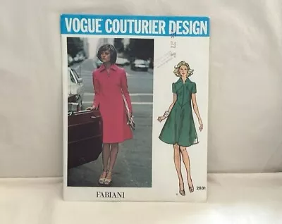 Vintage Vogue Couturier Design FABIANI Sewing Dress Pattern • $5