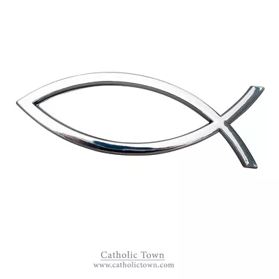 1-12 Car Chrome Emblem Jesus Christian Fish Symbol 3D Decal Badge ( CFAEE-S ) • $10.95