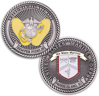 Marine Corps Recruit Depot Parris Island Coin • $18.97