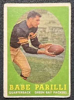 1958 Topps Vito (babe) Parilli (packers) #118 Acceptible Lower Grade • $1